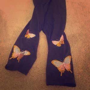 Embroidered Betsey Johnson leggings